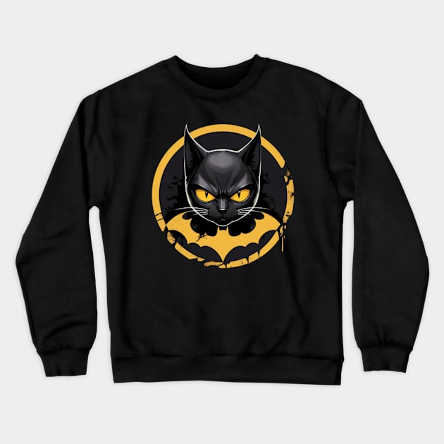 Batman Cat Crewneck Sweatshirt by Car_Designer